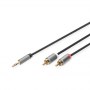 Digitus | Audio cable | Male | RCA | Mini-phone stereo 3.5 mm | Black | 1.8 m - 2